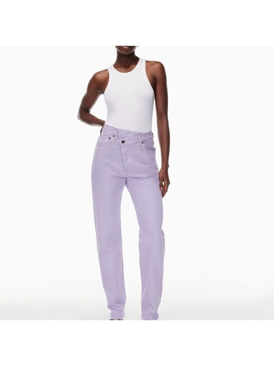 Agolde Denim - Agolde Lavender cross cross asymmetrical waist Straight Leg Jeans size 24